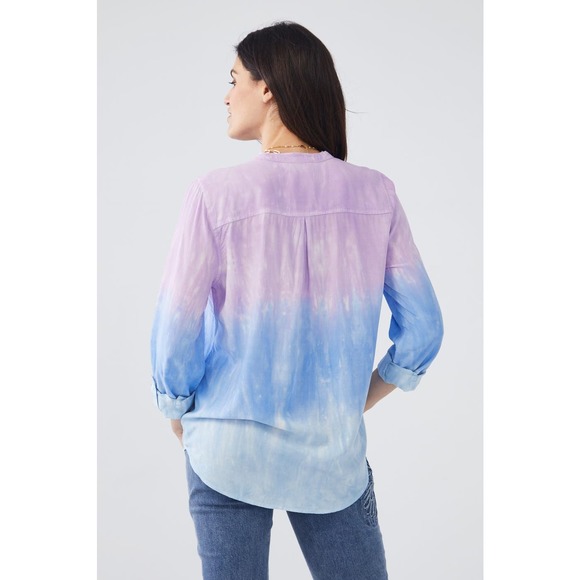 FDJ French Dressing Jeans Women's Wild Pansy Tie Dye Blouse Size 12 - Picture 3 of 12